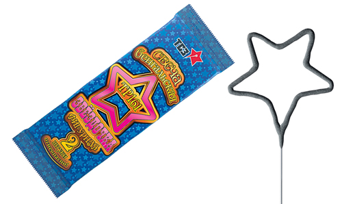  Бенгальские свечи фигурные 2 шт "Звездочка"  в Выксе